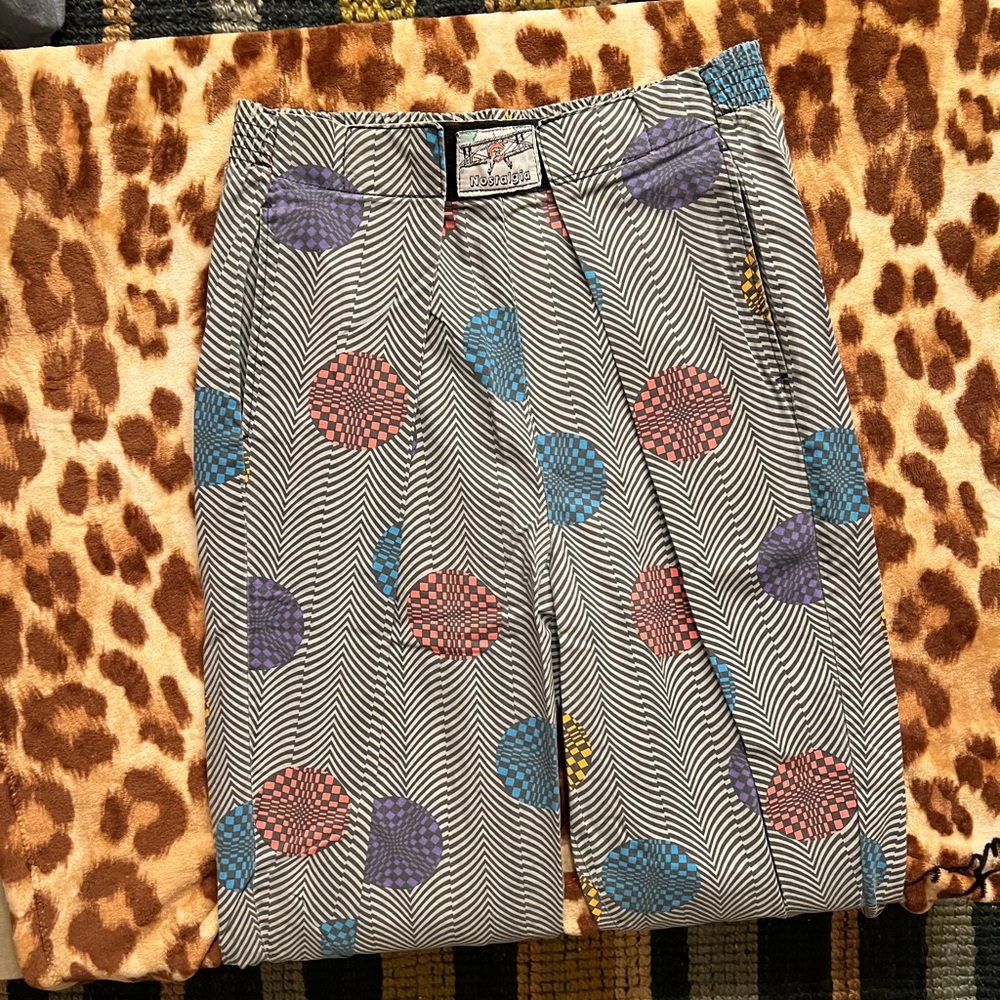 Unique pleated pants